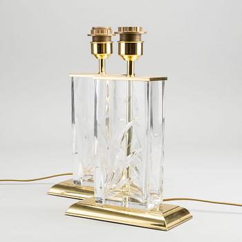A PAIR OF TABLE LAMPS, Nachtmann Leuchten design.