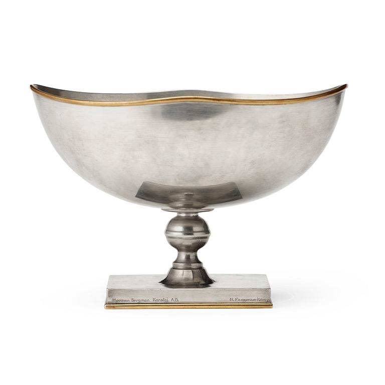 Nils Fougstedt, skål på fot, Herman Bergman Konstgjuteri, Stockholm 1930.