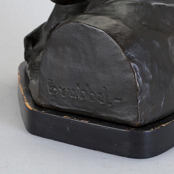 JOHAN RUNER, skulptur, brons, signerad och daterad -19. Otto Meyer Eftr fud.