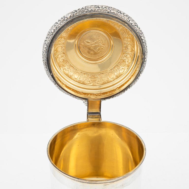 A silver Baroque style tankard, GAB, 1920.
