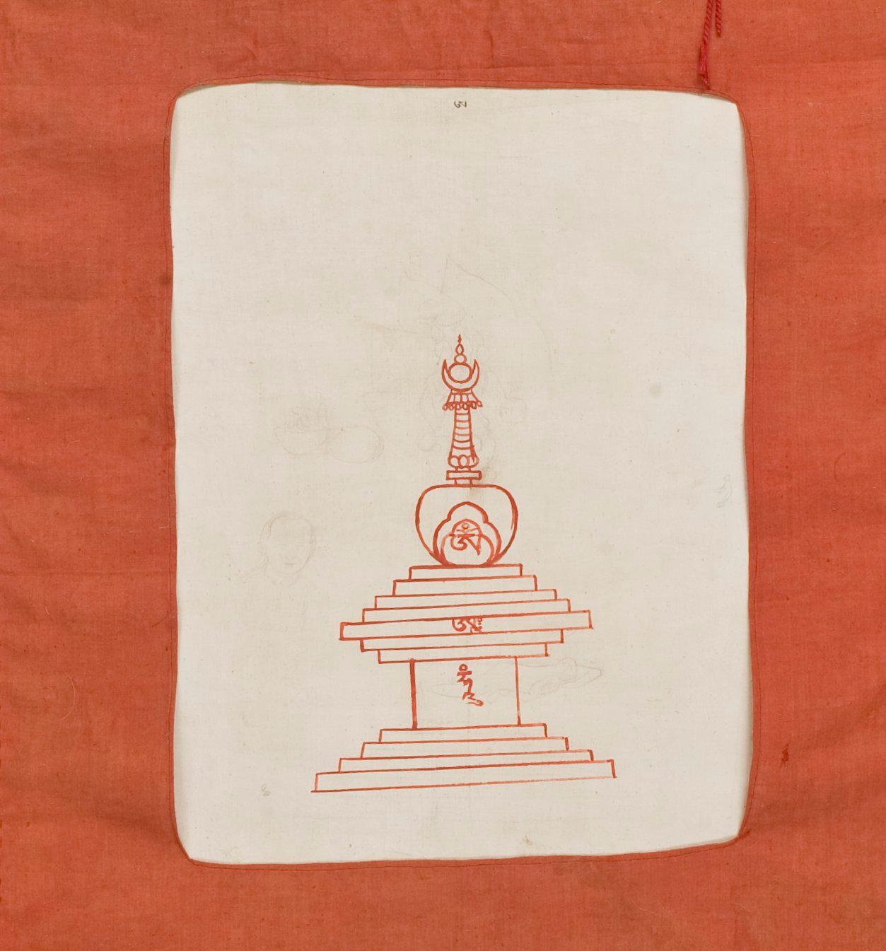 Thangka. Tibet, 1900-tal. "Begtse".