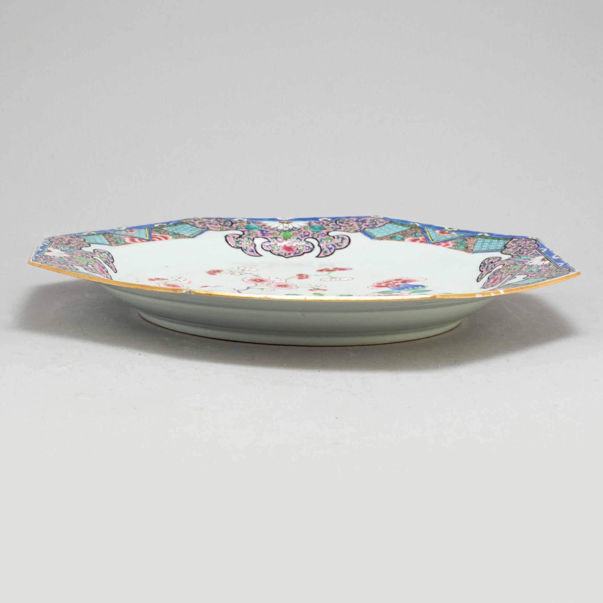 PRAKTFAT, kompaniporslin. Qingdynastin, Qianlong (1736-95).