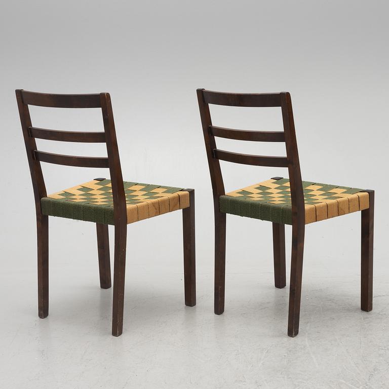 A pair of chairs, probably Nässjö Stolfabrik, 1930s.