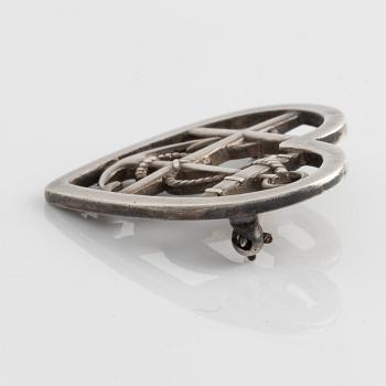 Georg Jensen a brooch in sterling silver.