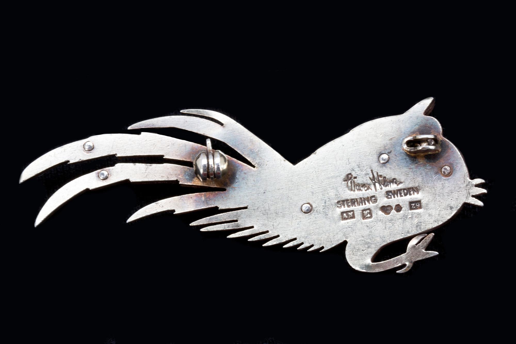 BROSCH, steringsilver, Wiwen Nilsson, Lund, 1974. Vikt ca 15 g.