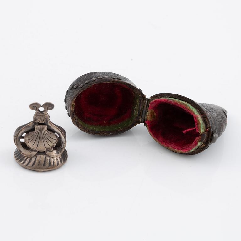 Sigill för adliga ätten Leijonstolpe (nr 1315), 1700-talets första hälft.