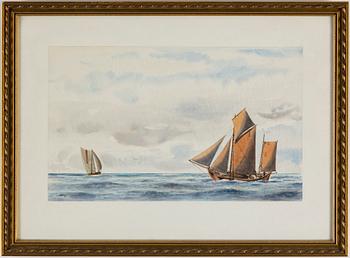 UNKNOWN ARTIST, 20th Century, watercolours, 5, signed M Hägg.