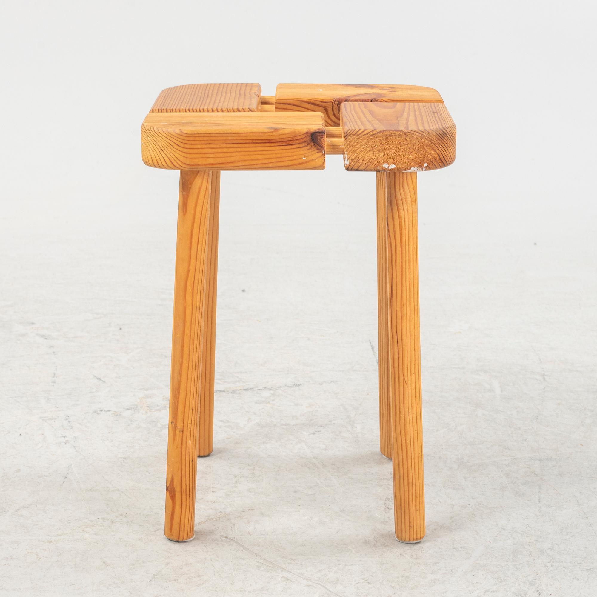 希少 Olof Ottelin Stool Olof Ottelin Attribution, Stools, Pine, Finland, 1970s – PRB