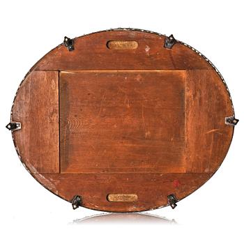 Spegelplatå, av Carl Henrik Brolin (1765-1832, burskap i Stockholm 1801), Sengustaviansk.