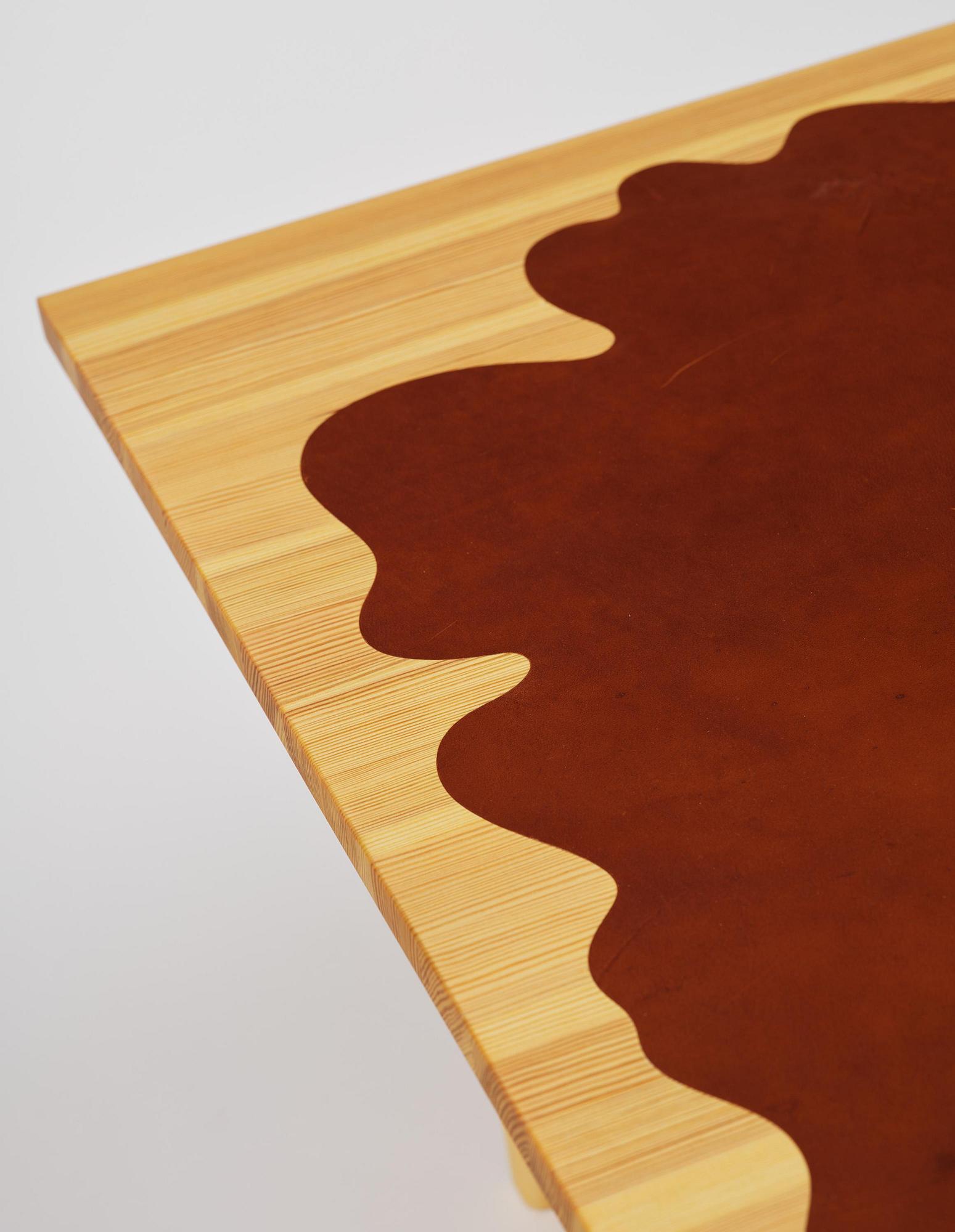 Mathieu Gustafsson, a prototype coffee table, "Slab", executed by cabinetmaker Markus Karlbom, Burhult, 2024.