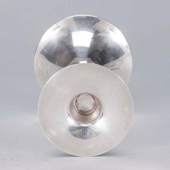 LJUSSTAKE, silver, signerad TW, Hopeakeskus Oy, Tavastehus, 1973.