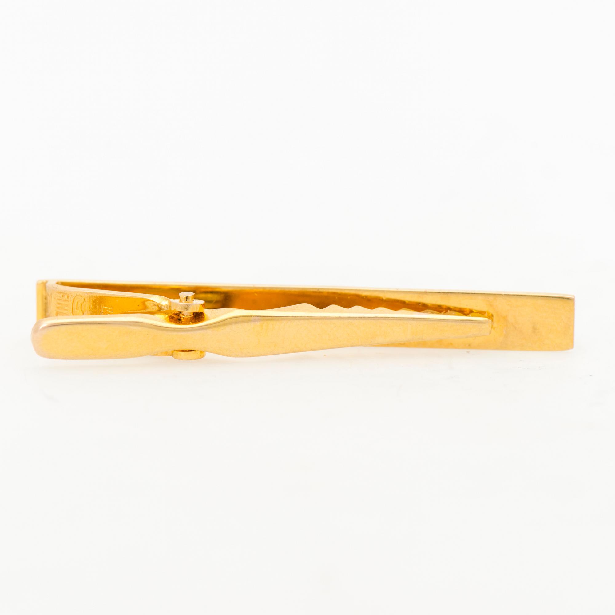 BJÖRN WECKSTRÖM, SLIPSNÅL, 14K guld. Lapponia 1971.