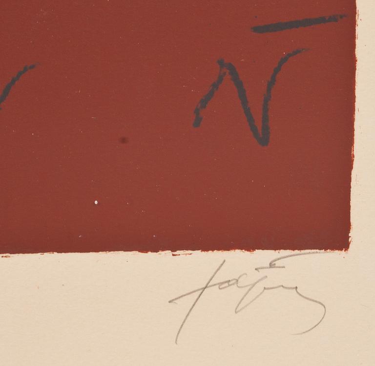 ANTONI TÀPIES, färglitografi, signerad och numrerad 41/75.