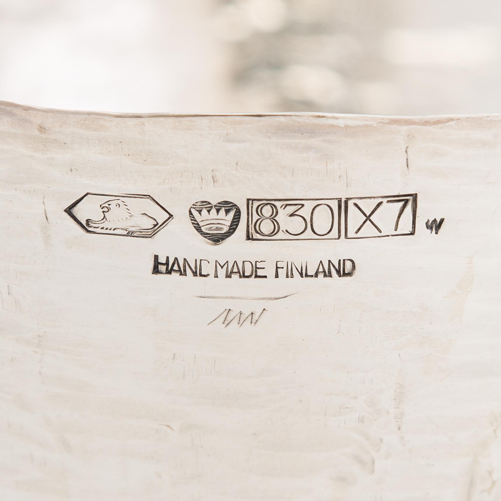 Tapio Wirkkala, silver bowl TW 243, Kultakeskus, Hämeenlinna 1975.