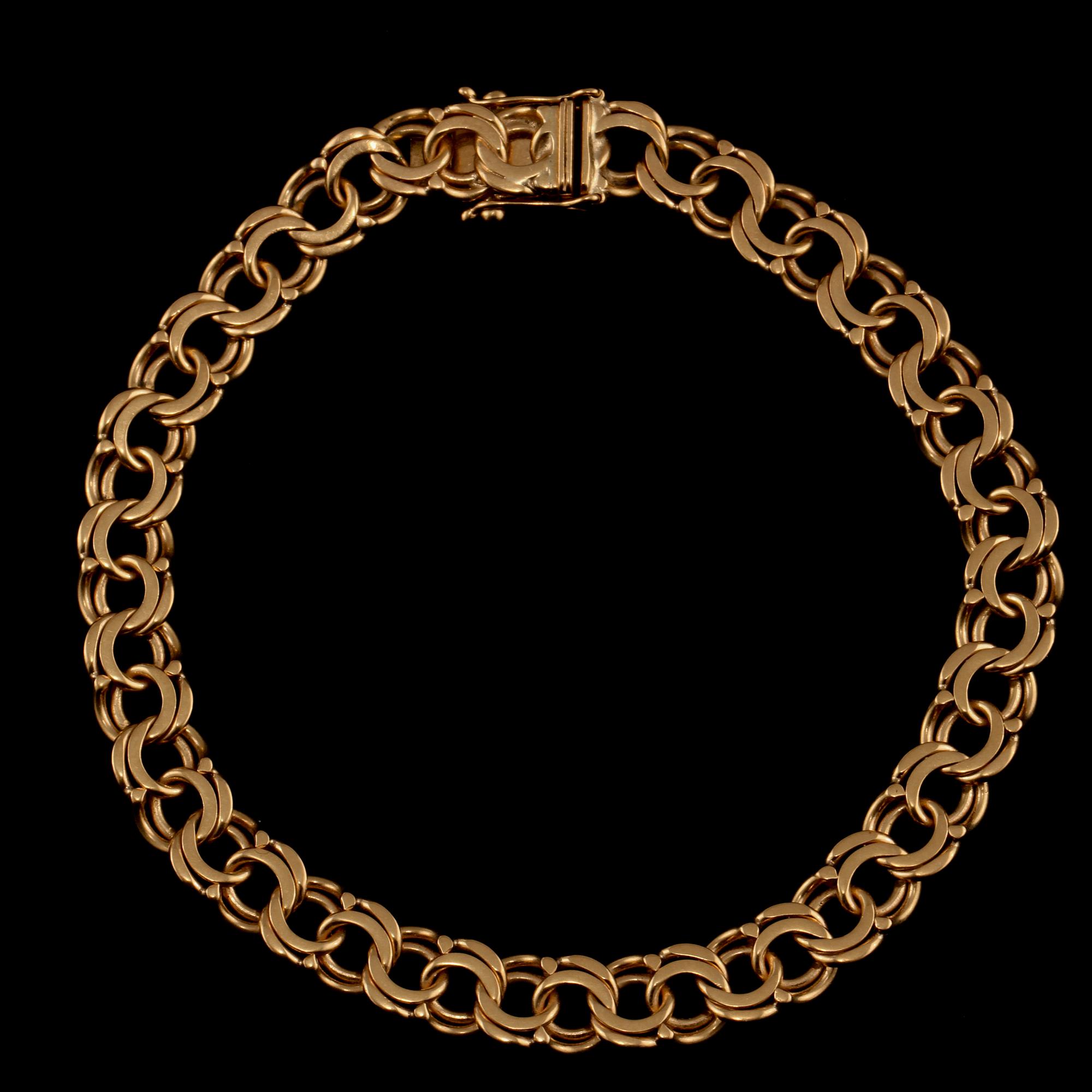ARMLÄNK, 18k guld, Göte Engström, Eskilstuna, 1971. Vikt 15 g.