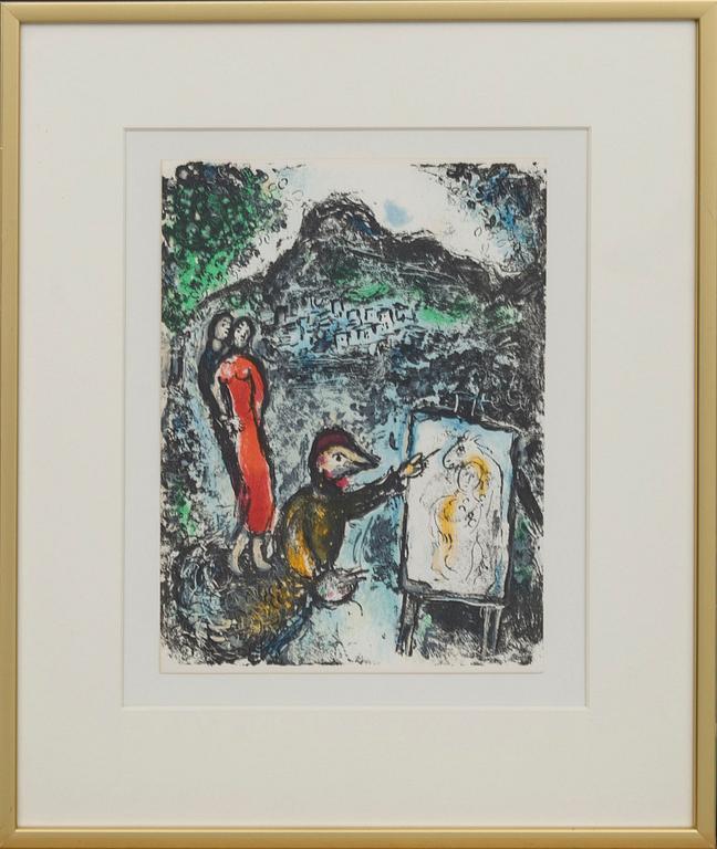 MARC CHAGALL, färglitografi, ur Les céramiques et sculptures de Chagall" 1972.