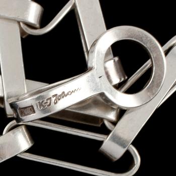 ARMLÄNK, silver, Cecilia Johansson, Göteborg, 1975. Vikt 28 g.
