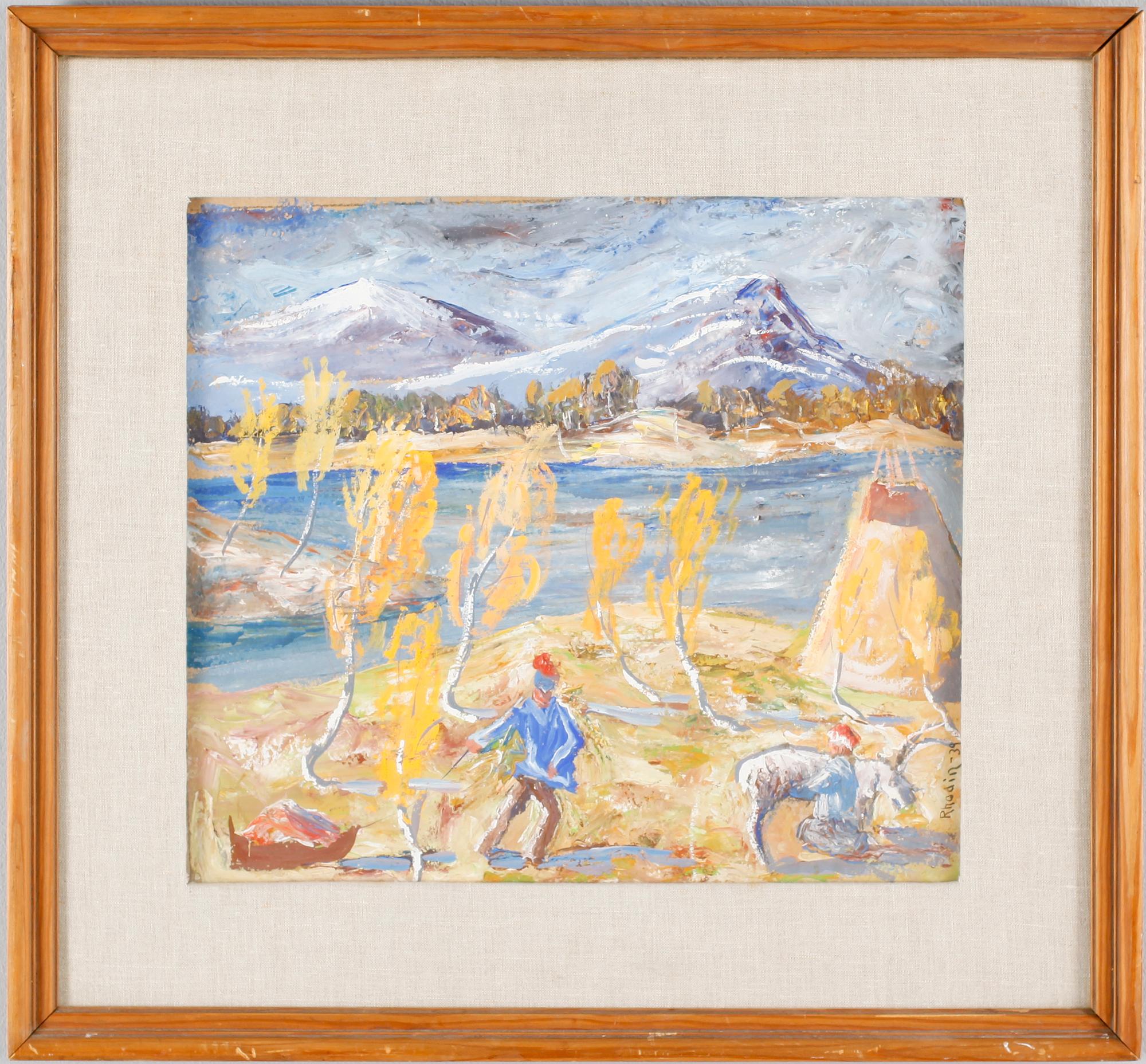 ALESSANDRO RHODIN, gouache, signerad och daterad -39.