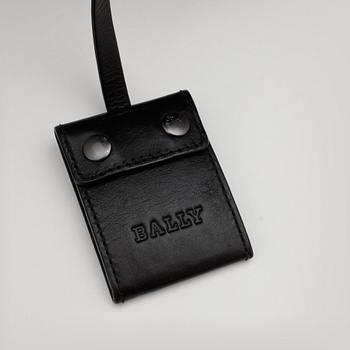 BALLY, a black leather mens messenger bag, "TRIAR-SM".