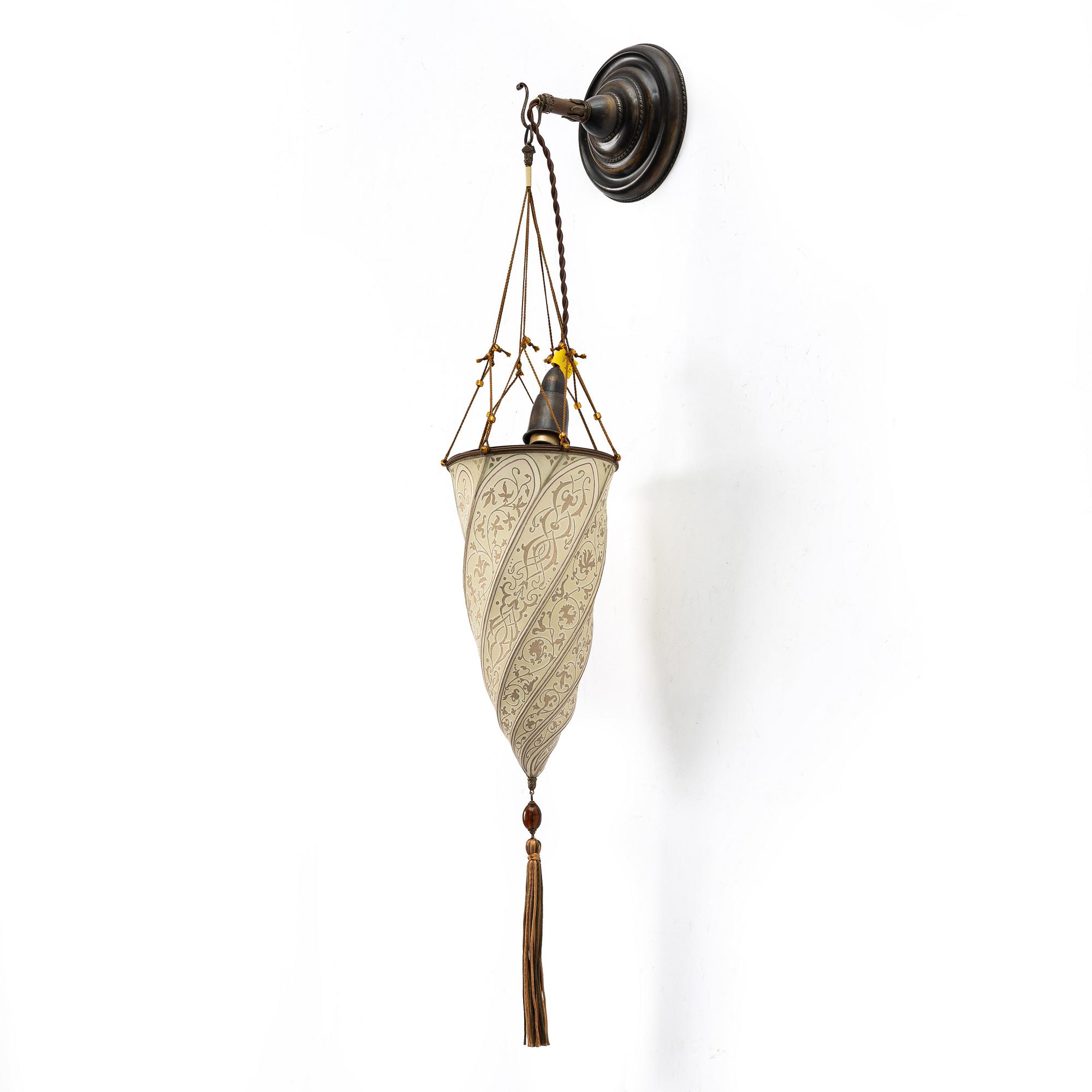 Mariano Fortuny, a 'Scheherazade' wall lamp, Venetia Studium, Venice, Italy, 2008.