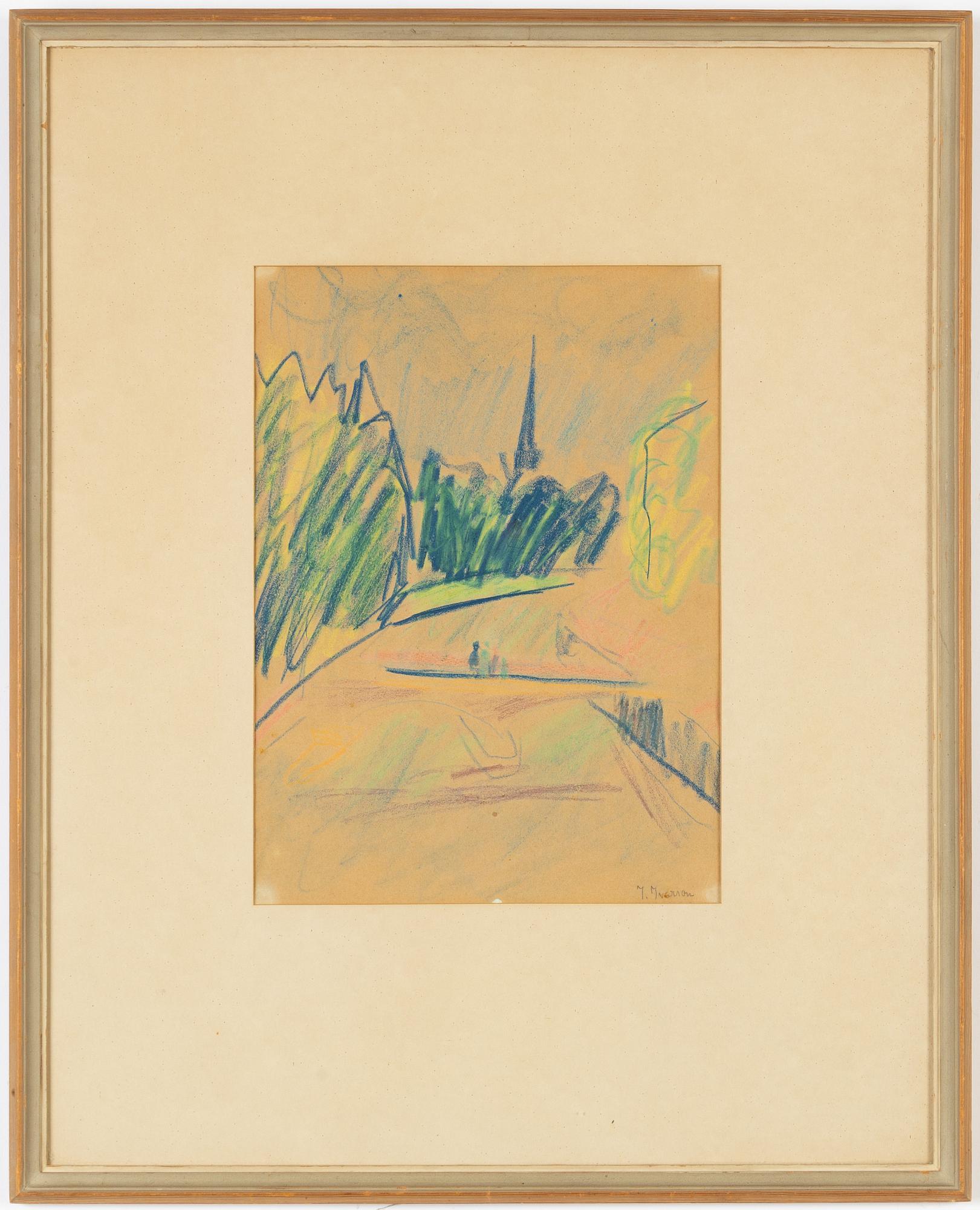 Ivan Ivarson, pastel, signed.