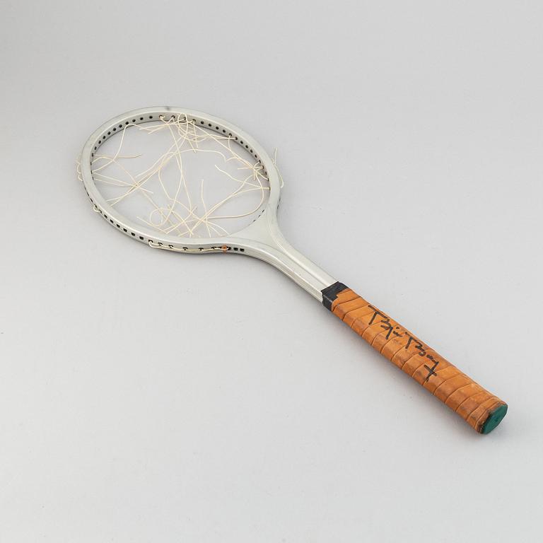 BJÖRN BORG, a personal Browning aluminum test tennisracket, 1978-79.