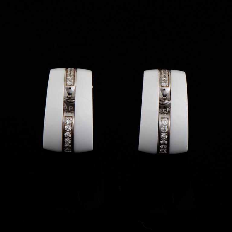 A pair of Chanel "Ultra" 18K white gold and ceramics.