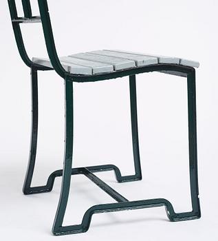 Carl Hörvik, a set of garden furniture, a table with two chairs, for 'Stadshotellet Båstad' or 'Lindgården', Stockholm, ca 1927-1929.