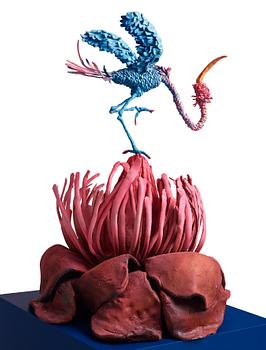 Nathalie Djurberg & Hans Berg, "One Last Trip to the Underworld (Strawberry Red and Blue)".
