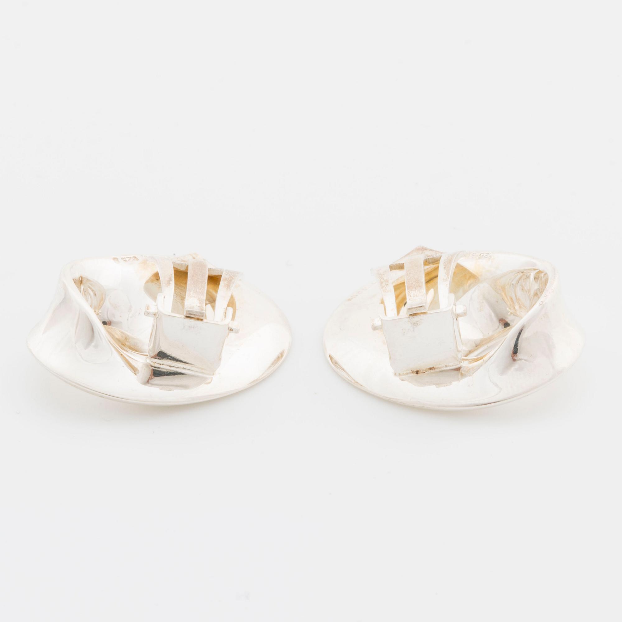 VIVIANNA TORUN BÜLOW-HÜBE, örhängen silver ett par, Georg Jensen,