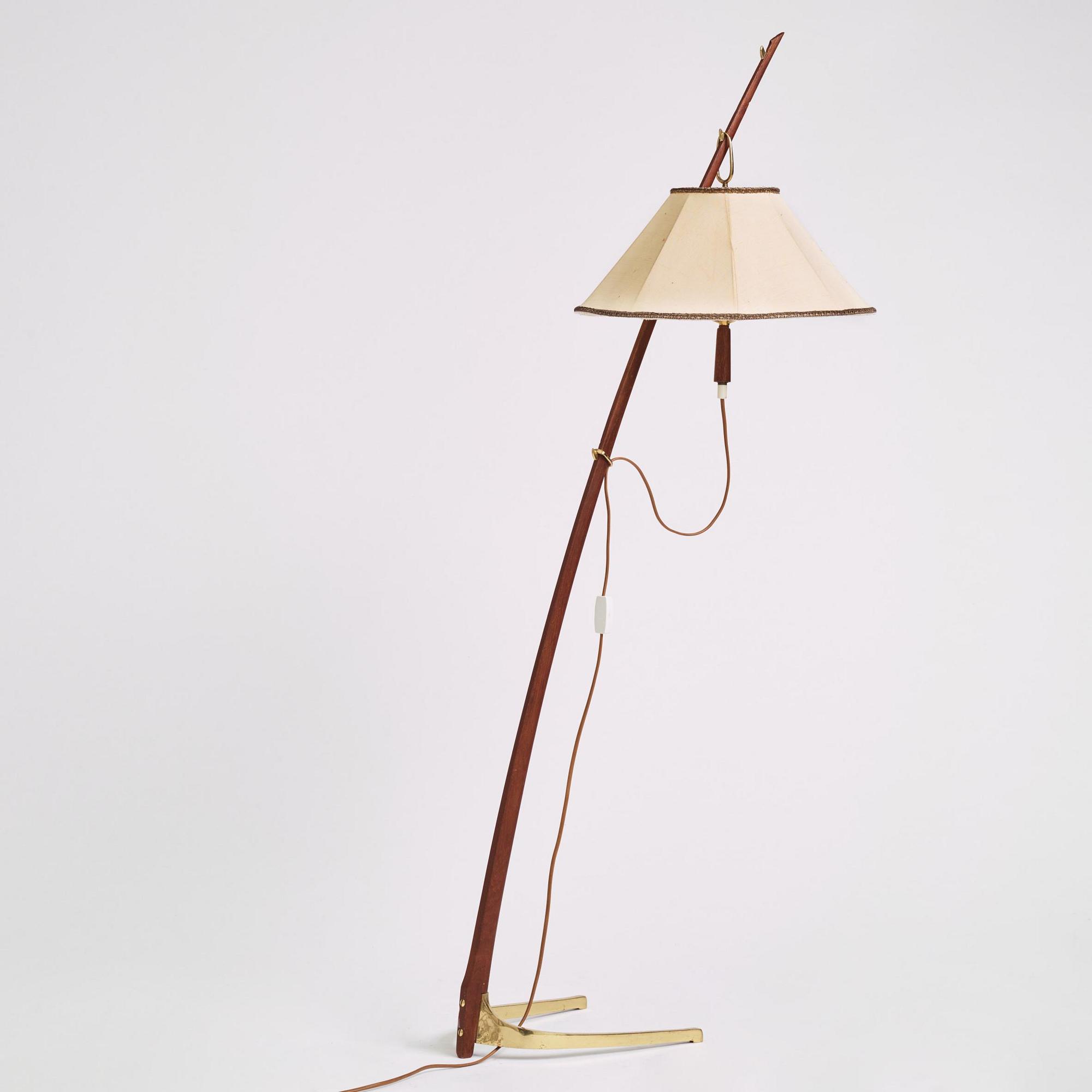 Golvlampa, J. T. Kalmar (1884-1968), modell 2076, 'Dornstab', Wien, Österrike, 1900-talets mitt.