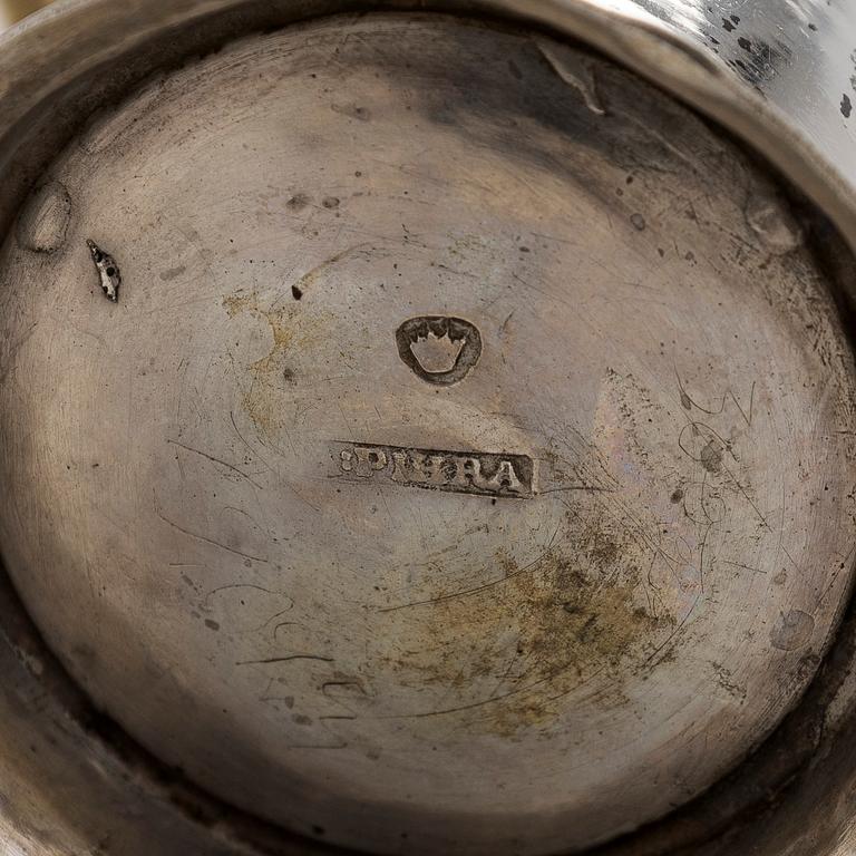 Anders Pihra, bägare, silver, delvis förgylld, Åbo 1803-1831.