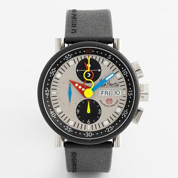 Alain Silberstein, Krono Bauhaus, chronograph, wristwatch, 40 mm.