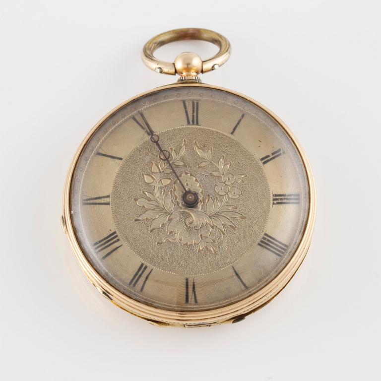 FICKUR, delvis 18 K guld, 1900-talets första hälft.