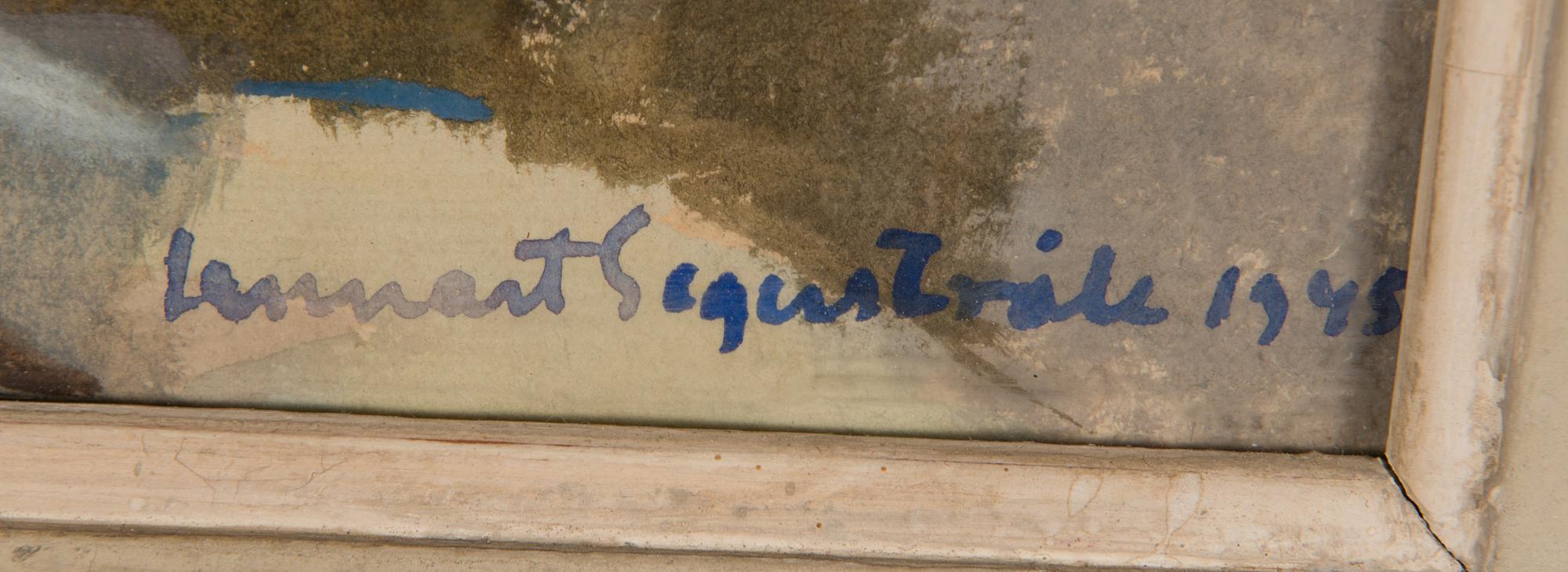 Lennart Segerstråle, water colour, signed and dated-45.