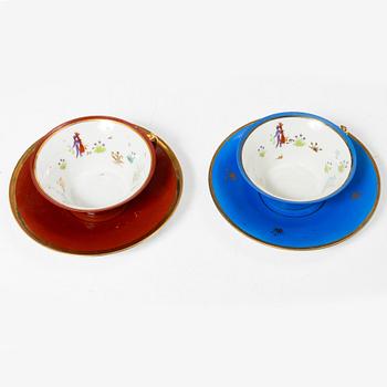 Raymond Peynet, A 10 piece tea service "L'amoureux", Couleuvre, France.