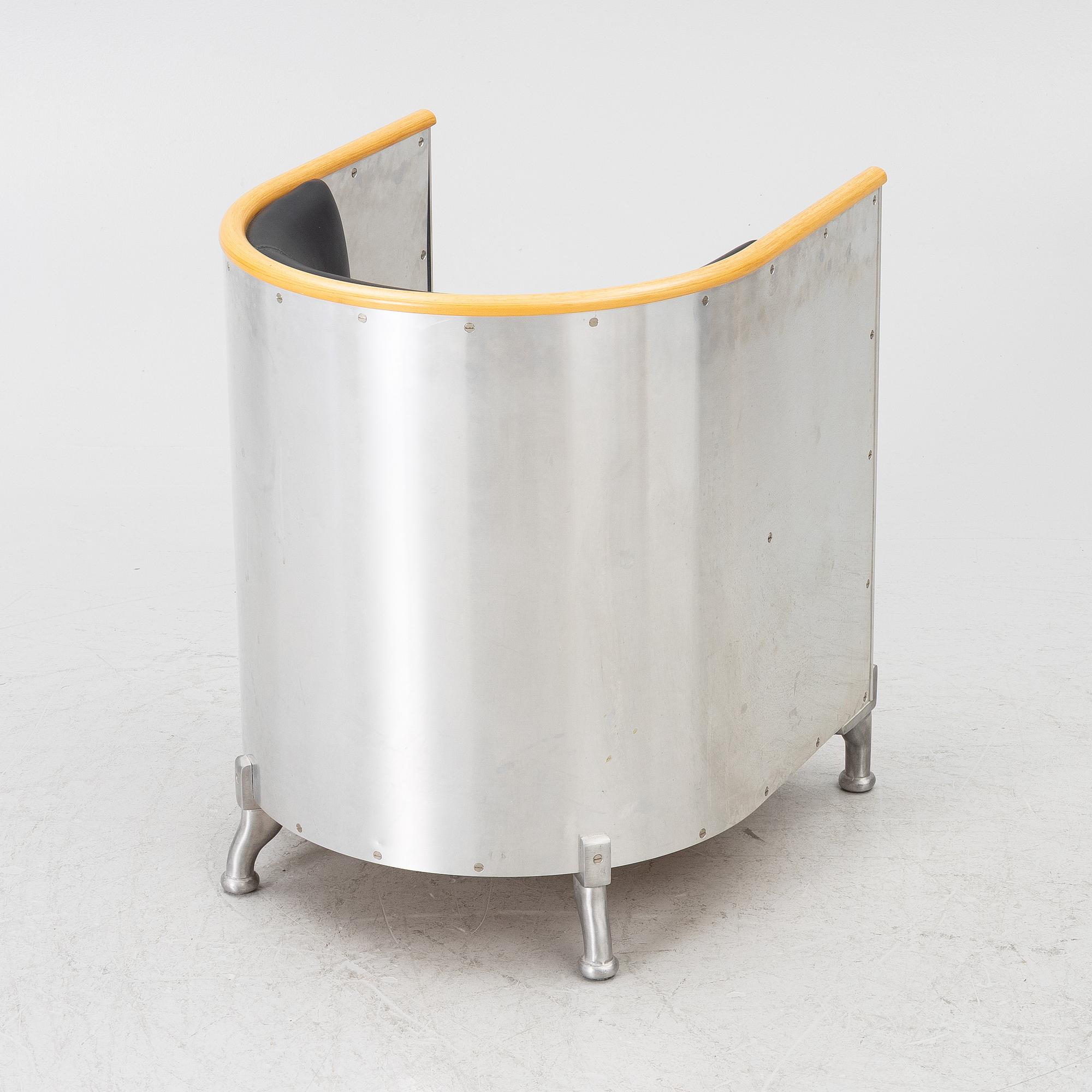 Mats Theselius, Armchair, "Aluminium", Källemo, Värnamo, Sweden.