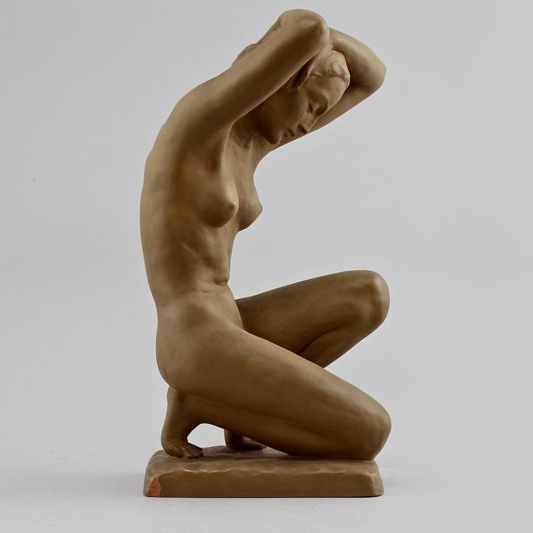 SKULPTUR, lergods, Goldscheider, 1900-talets första hälft.