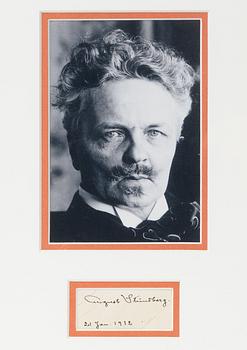 August Strindberg, an autograph, dated 21 Jan. 1912.