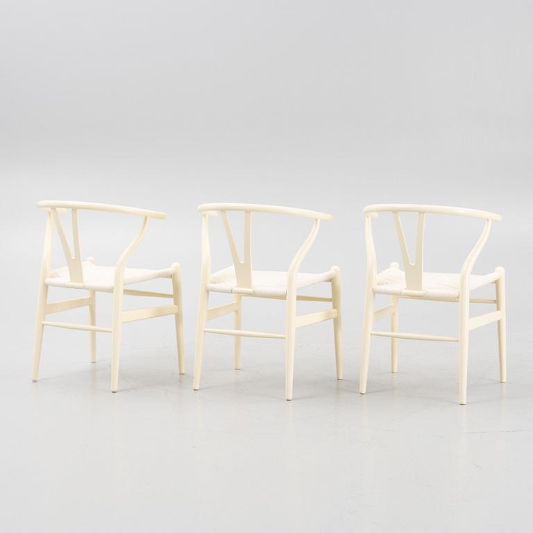 Hans J. Wegner, stolar, 6 st, modell CH24, "Y-stolen, Carl Hansen & Son, Danmark.