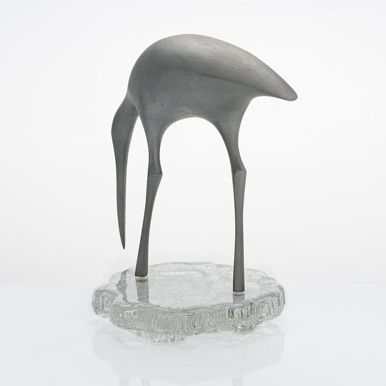 Tapio Wirkkala, sculpture, Suokurppa (Snipe). Stamped Kultakeskus Oy Design: Tapio Wirkkala Made in Finland.