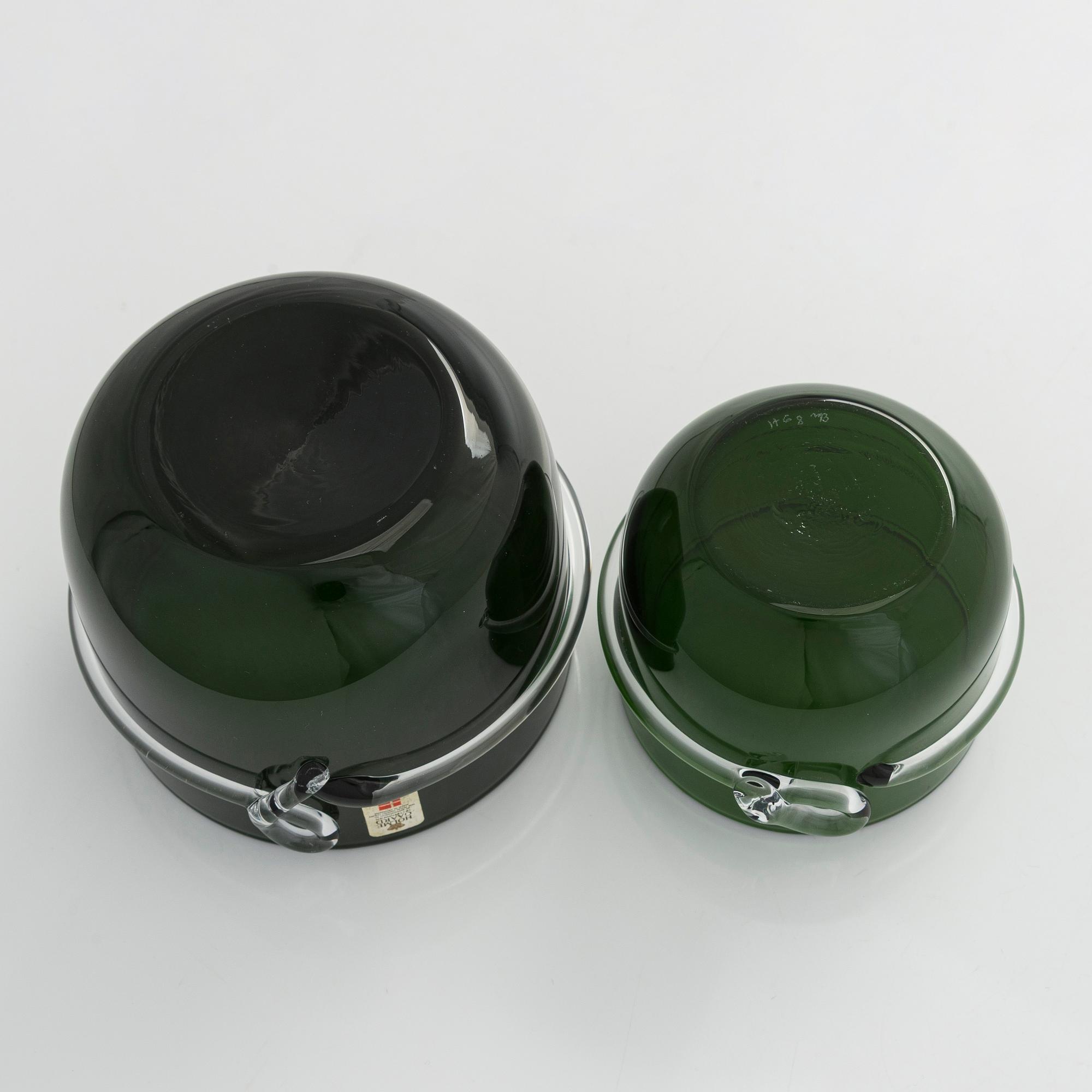 Michael Bang, six flower pots, Holmegaard, Denmark.