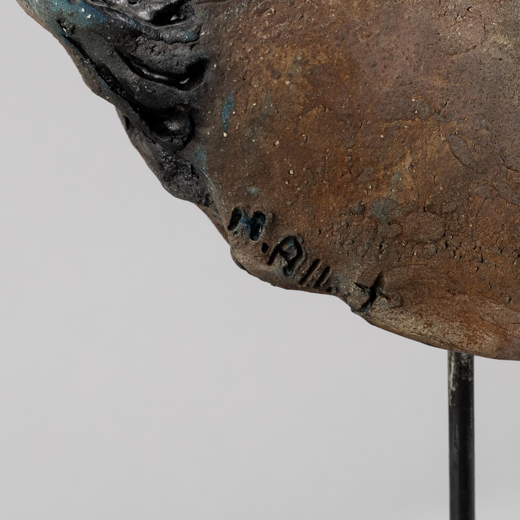 Henrik Allert, a glazed earthenware sculpture, signed.