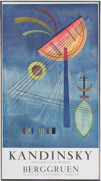 WASSILY KANDINSKY, after. Exhibition poster. Printed on Mourlot 1972.