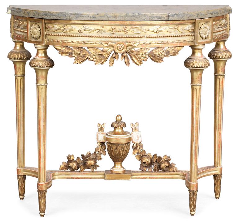 A Gustavian console table.