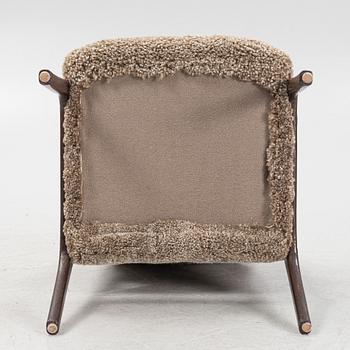 A shearling armchair from the second half of the 20th century.