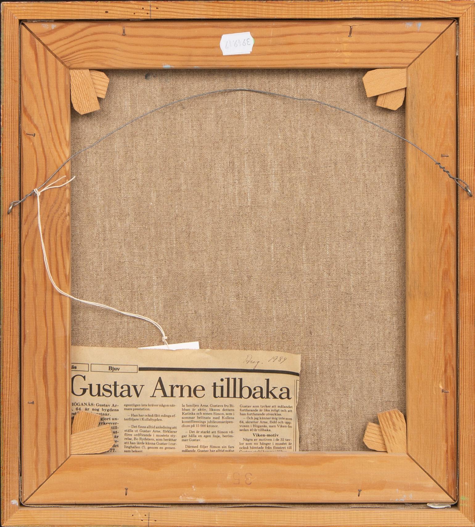 Gustav Arne, olja på duk signerad.