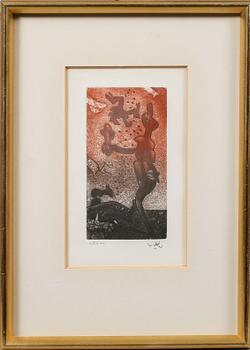 ROBERTO MATTA, 2 st, färgetsningar, signerade och numrerade 49/100.
