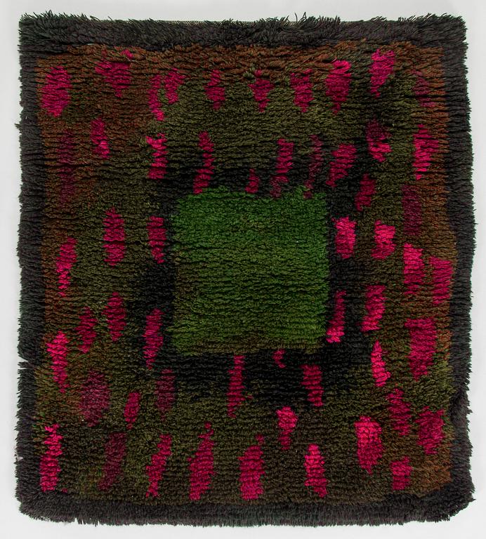 Uhra-Beata Simberg-Ehrström, rya, "Epilobia", Suomi, 1900-luvun toinen puoli, n. 118 x 105 cm.