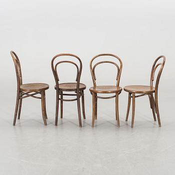 A set of 6 jugend and jugend style chairs 20th century.